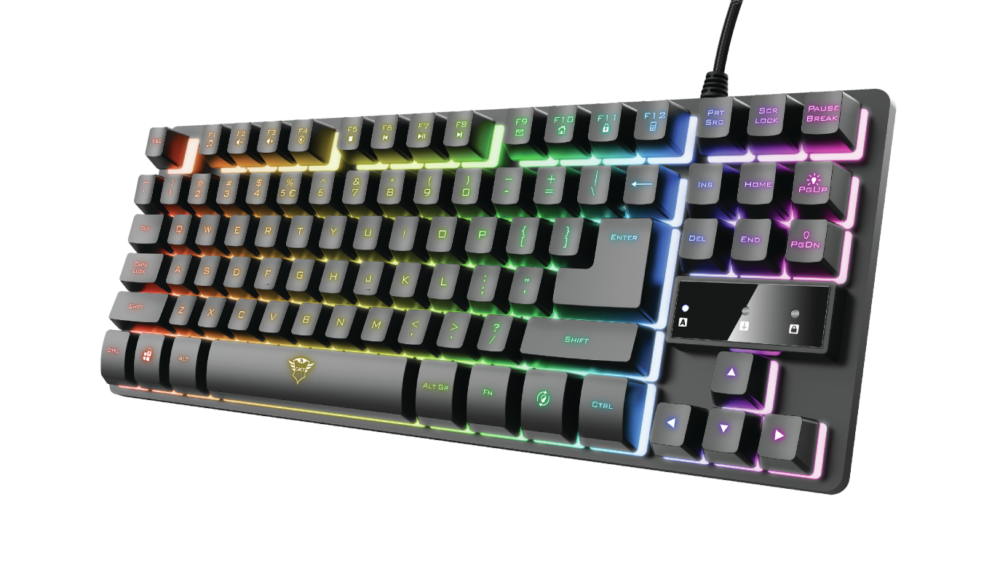 Teclado Trust Gxt Thado Tkl Led Membrana Usb Black Tecnosmart Tienda Pc Gamer